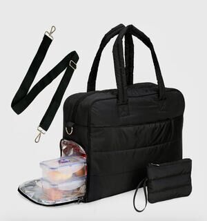 Laptop Tote Bag w/Insulated Lunch Compartment 17.7"Lx7.1"Dx13.4"H NIB